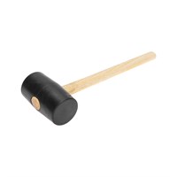 Киянка резиновая 910 г, черная резина, деревянная рукоятка KRANZ KR-12-8145