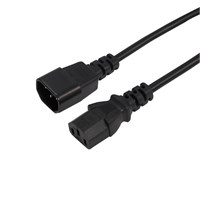 Шнур сетевой, разъем IEC 320 C13 - разъем IEC 320 C14, кабель 3x0,75 мм², длина 1,5 метра (PE пакет) REXANT 11-1161
