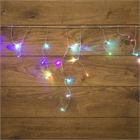 Гирлянда Бахрома (Айсикл), 1,8х0,5м, 48 LED RGB, прозрачный ПВХ, IP20, быстрая смена цвета, 230В, не соединяется 255-009