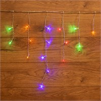 Гирлянда Бахрома (Айсикл), 1,8х0,5м, 48 LED МУЛЬТИКОЛОР, прозрачный ПВХ, IP20, свечение с динамикой, 230В, не соединяется ТОП 255-019