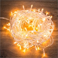 Гирлянда Твинкл-Лайт 20 м, прозрачный ПВХ, 160 LED, цвет теплый белый 303-306