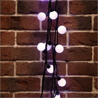 Гирлянда светодиодная Мультишарики Ø38мм 10м 40 LED БЕЛЫЙ черный ПВХ IP65 постоянное свечение 230В нужен блок 303-500 NEON-NIGHT 303-575