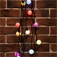 Гирлянда светодиодная Мультишарики Ø38мм 10м 40 LED RGB черный ПВХ IP65 быстрая смена цвета 230В нужен блок 303-500 NEON-NIGHT 303-579