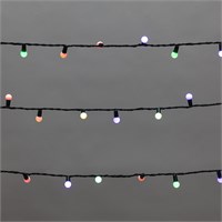 Гирлянда Мультишарики 20м, 200LED, диаметр 15мм, IP44, зеленый провод, свечение мульти (RG/RB), мигание, 230В NEON-NIGHT 303-609