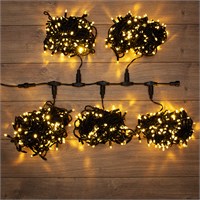 Гирлянда LED ClipLight 24V, 5 нитей по 20 метров, цвет диодов ТЕПЛЫЙ БЕЛЫЙ, Flashing (белый) 323-606