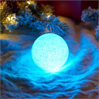 Фигура светодиодная Снежок, RGB, 8 см 513-011