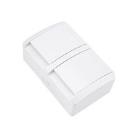 Блок горизонтальный 2 розетки INDUSTRIAL IP54 с/з, о/у, белый KRANZ KR-78-0805