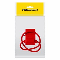 Держатель предохранителя, тип вилочный, красный, 1 шт., пакет БОПП PROconnect 16-0421-4-9