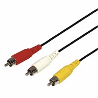 Шнур 3 RCA - 3 RCA, 3м, черный REXANT 17-0204