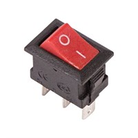 Переключатель клавишный 250V 3А (3с) ON-ON красный Micro (RWB-102) REXANT 36-2031