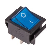 Выключатель клавишный 250V 16А (4с) ON-OFF синий с подсветкой (RWB-502, SC-767, IRS-201-1) REXANT 36-2331