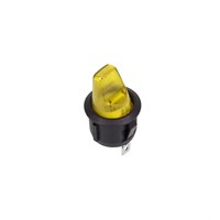 Выключатель клавишный круглый 250V 6А (3с) ON-OFF желтый REXANT (перепак. из 12в) 36-2602