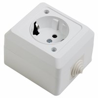 Розетка штепсельная  влагозащищенная открытой установки  c/з 16 А IP44 PROCONNECT 78-0515