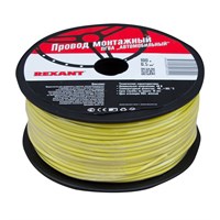 Провод ПГВА 1х0,50мм², желтый, бухта 100м REXANT 01-6512