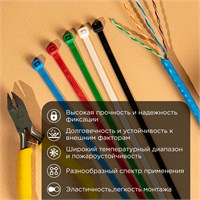 Стяжка кабельная нейлоновая 150x2,5мм, набор 5 цветов (25 шт/уп) REXANT 07-0158-25