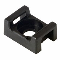 Площадка для крепления стяжки 22x16х4 мм, черная (10 шт/уп) REXANT 07-2103-10