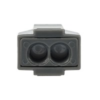 Экспресс-клемма с пастой СМК 773-302, 2-проводная до 2,5 мм², серая (100 шт/уп) REXANT 07-3020