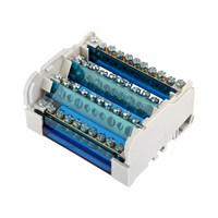 Шина на DIN-рейку в корпусе (кросс-модуль) 4х11 REXANT 11-2304-11