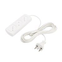 Удлинитель STANDARD 3 гнезда, 5м, 2х0,75мм², б/з, белый PROconnect 11-7214