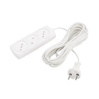 Удлинитель STANDARD 3 гнезда, 7м, 2х0,75мм², б/з, белый PROconnect 11-7215