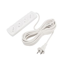 Удлинитель OPTIMA 4 гнезда, 7м, 2х0,75мм², б/з, белый PROconnect 11-7223