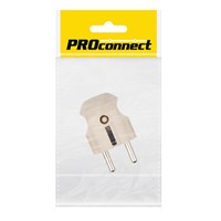Вилка прямая с/з кремовая 16 А PROconnect 11-8531-4