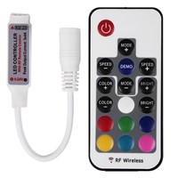 LED мини контроллер радио (RF) 72 W/144 W, 17 кнопок, 12 V/24 V 143-106-4