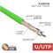 Кабель витая пара U/UTP, CAT 6, нг(А)-HFLTx, 4х2х0,575мм, 23AWG, INDOOR, SOLID, зеленый, 305м REXANT 01-1972 - фото 11810