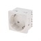 Розетка электрическая 45x45, CEE 7/4, 2K+3, 16A, белая REXANT 11-8977 - фото 154108