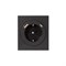 Розетка STRONG 1-ая с/з с/у з/ш 16А с USB A+C быстрой зарядки 5В/3А антрацит KRANZ KR-78-0704-5 - фото 155284