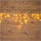 Гирлянда Бахрома (Айсикл), 1,8х0,5м, 48 LED ТЕПЛЫЙ БЕЛЫЙ, прозрачный ПВХ, IP20, свечение с динамикой, 230В, не соединяется 255-016 - фото 82174