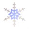 Акриловая светодиодная фигура Снежинка 96 см, белая, синий центр LED-ICE 501-805 - фото 83033