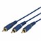 Шнур 3 RCA - 3 RCA, 1,5м, синий, Gold REXANT 17-0202-1 - фото 85986