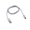 Кабель USB-A – Type-C, 2,1A, 1м, в серебрянной нейлоновой оплетке REXANT 18-1899 - фото 86295